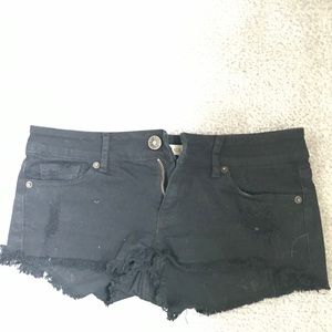 Black Jean Shorts